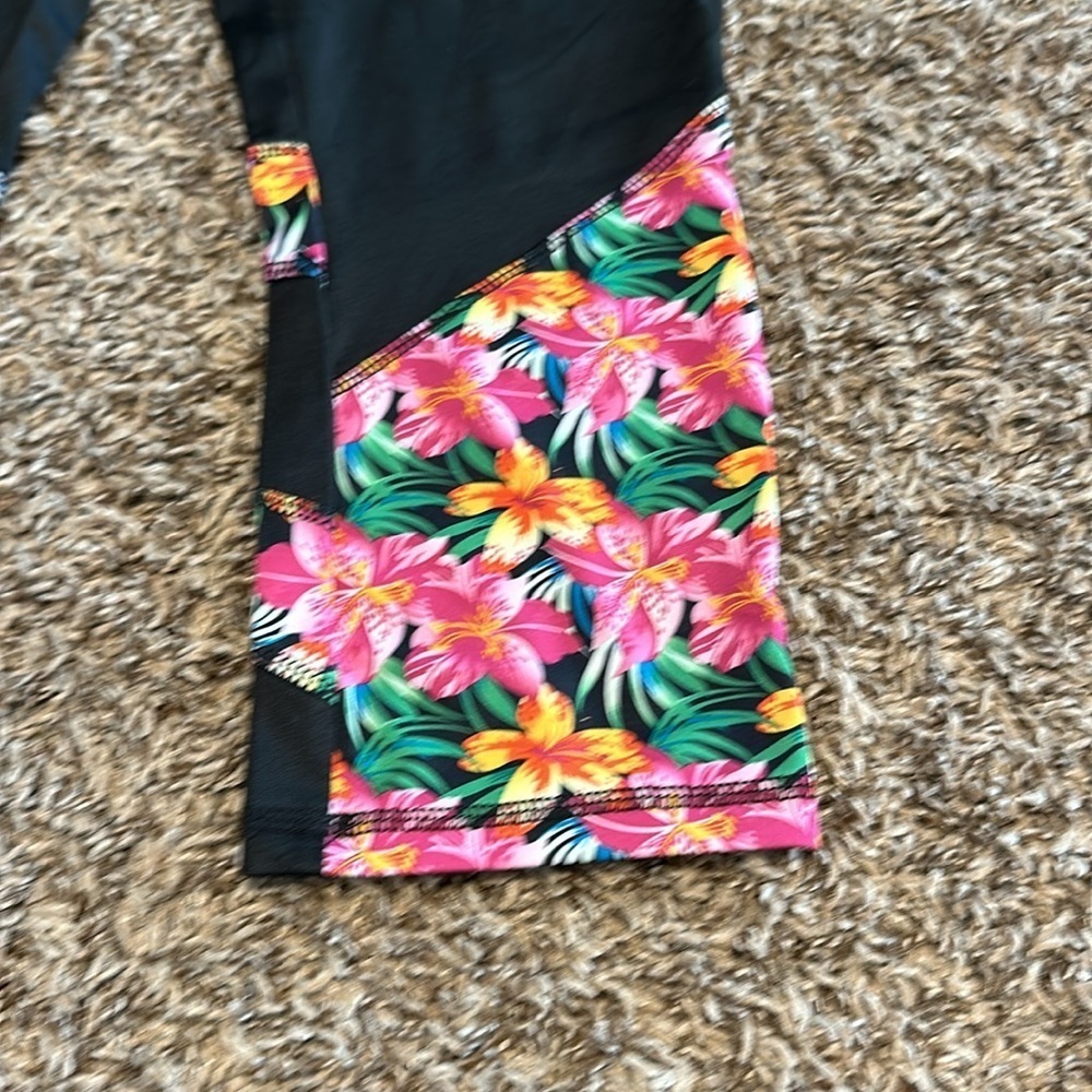 Zone pro Hawaiian flower leggings - Picture 4 of 9